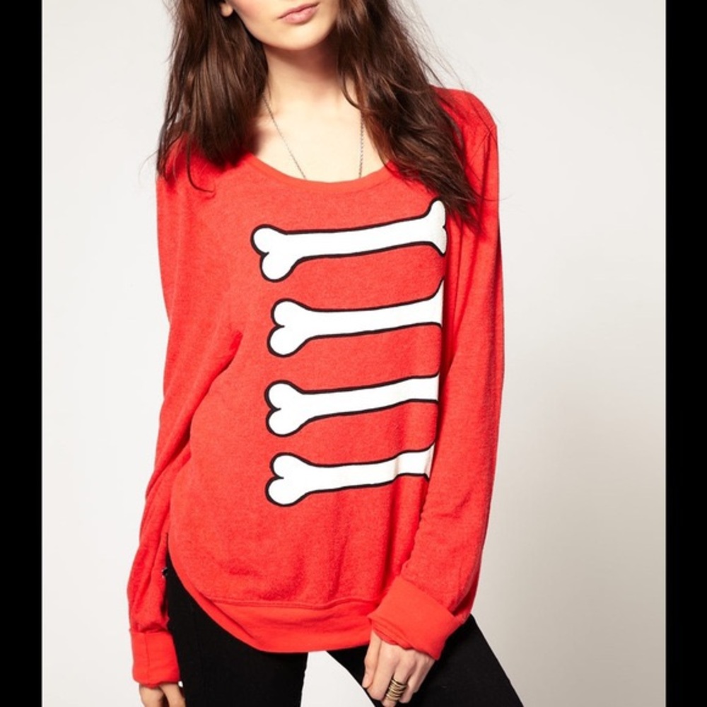 Wildfox caveman bones bbj sweater